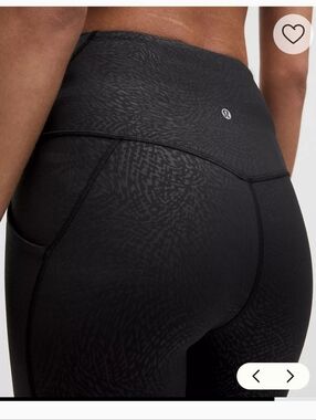 lululemon Align Pant 25" Pockets Ripple Emboss Black / Size 8